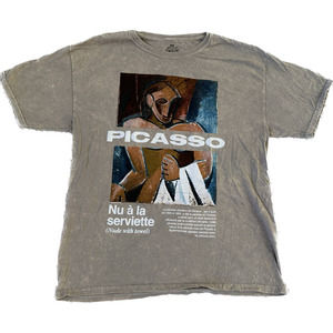 Picasso Shirt Mens Medium Nu A La Serviette Nude With Towel Artwork Wearable Art